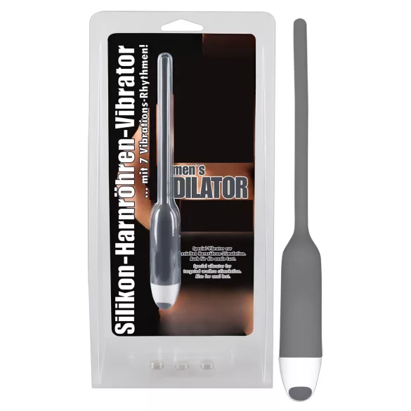 You2Toys - dilator do penisa z wibracją - silikonowy - szary 6mm