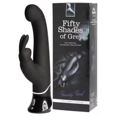   Pięćdziesiąt twarzy Greya Greedy Girl - wibrator z ramieniem łechtaczkowym (czarny)
