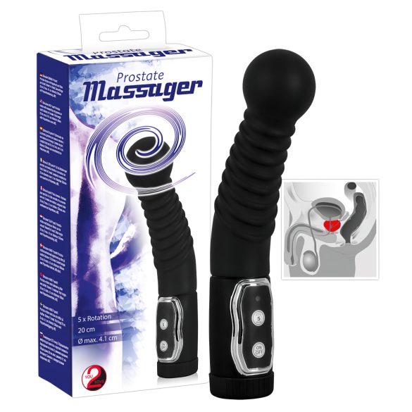 You2Toys - Masażer prostaty - obrotowy wibrator prostaty (czarny)