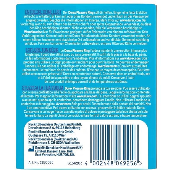 Durex - pierścień erekcyjny - wydłużenie erekcji - przezroczysty