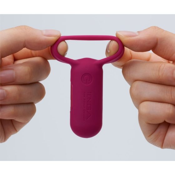 TENGA Smart Vibe - wibrujący pierścień na penisa (czerwony)