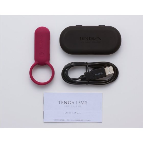 TENGA Smart Vibe - wibrujący pierścień na penisa (czerwony)