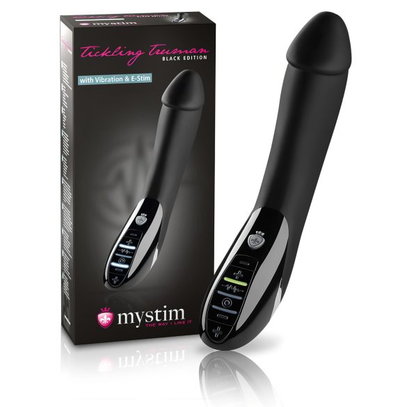 Mystim Tickling Truman - elektro-stymulujący wibrator (czarny)