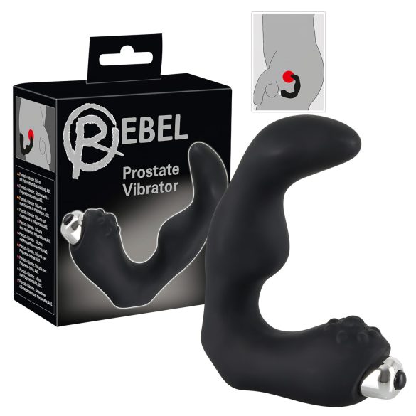 Rebel - zakrzywiony wibrator prostaty (czarny)