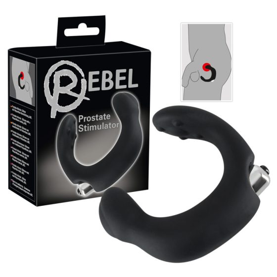 Rebel - zakrzywiony wibrator prostaty (czarny)