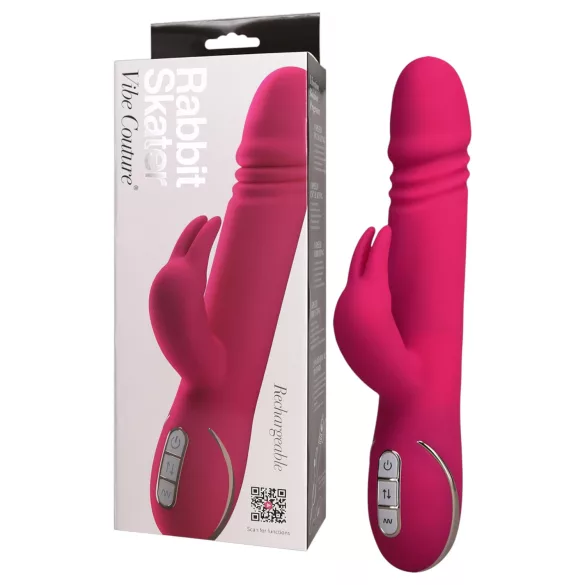Vibe Couture - wibrator króliczek z funkcją pchania - różowy
