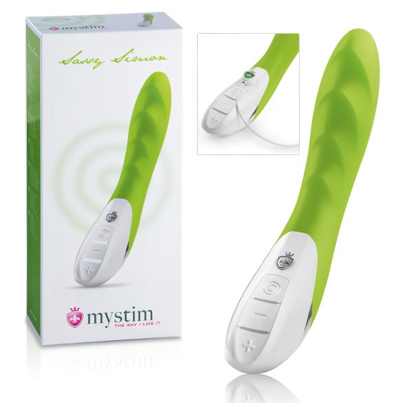 Mystim Sassy Simon - Wibrator z 2 silnikami (zielony)
