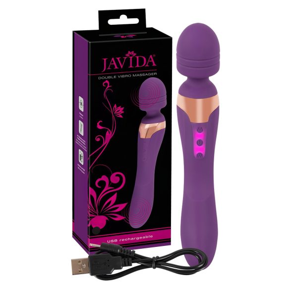 Javida Double - fioletowy masażer wibrator