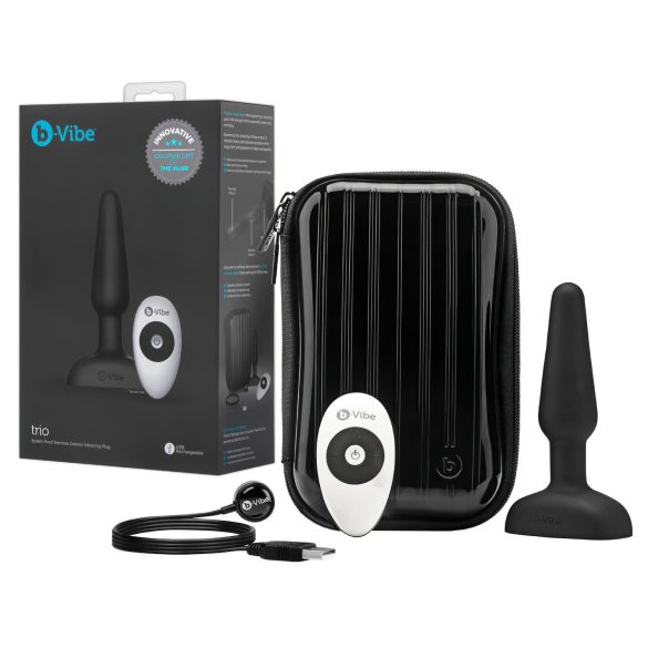 b-Vibe Trio - 3 silniki analne (czarny)