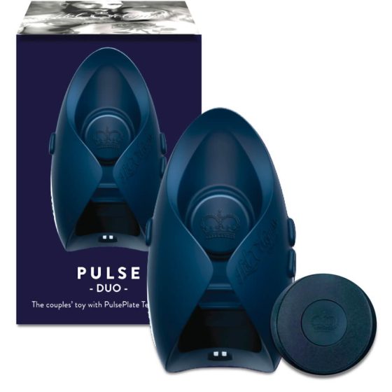 Pulse III Duo - ładowalny masturbator i wibrator (szaro-niebieski)