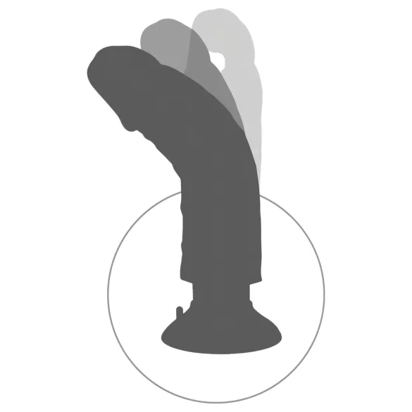 King Cock - wibrator z przyssawką - 23 cm - cielisty