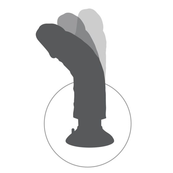King Cock 7 Elastyczne dildo z zaciskiem na jądra (18 cm) - naturalne