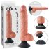 Wibrator King Cock 25 cm z przyssawką - naturalny