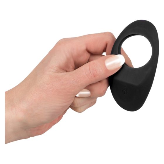 Lust - zasilany bateryjnie wibrujący pierścień na penisa (czarny)