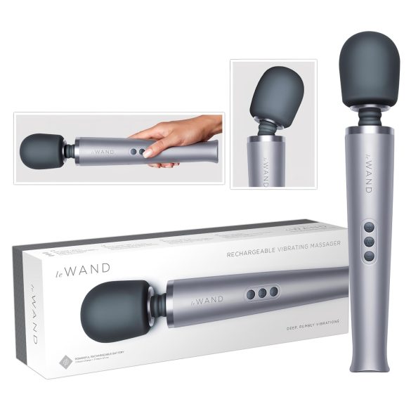 le Wand - ekskluzywny, akumulatorowy masażer wibrator (srebrny)