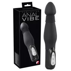 You2Toys - wibrator analny z funkcją pchającą - czarny
