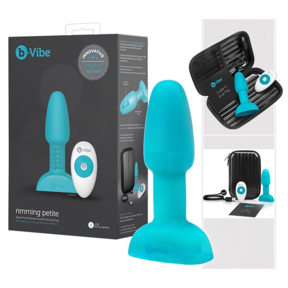 b-Vibe Rimming - obracający masujący wibrator analny (turkus)