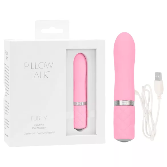 Pillow Talk Flirty - wibrator łechtaczkowy akumulatorowy - różowy