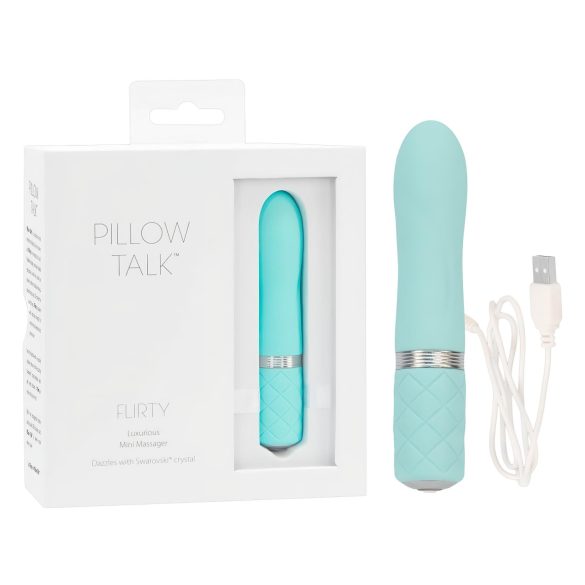 Pillow Talk Flirty - akumulatorowy wibrator (turkusowy)