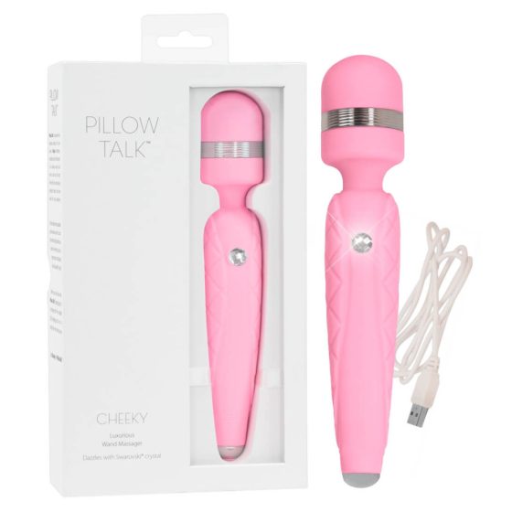 Pillow Talk Cheeky Wand - wibrator masujący z akumulatorem (różowy)