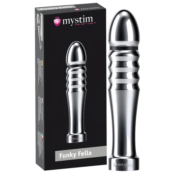 Mystim Funky Fella - żeberkowany elektro dildo