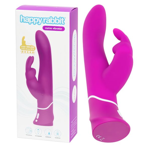 Happyrabbit Curve - wodoodporny wibrator z ramieniem do stymulacji łechtaczki (fioletowy)