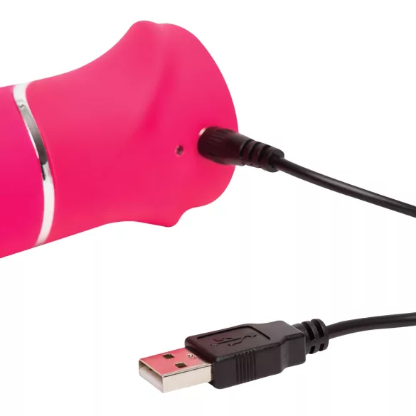 Happyrabbit Thrusting - wibrator pulsacyjny z uchwytem łechtaczkowym (różowy)