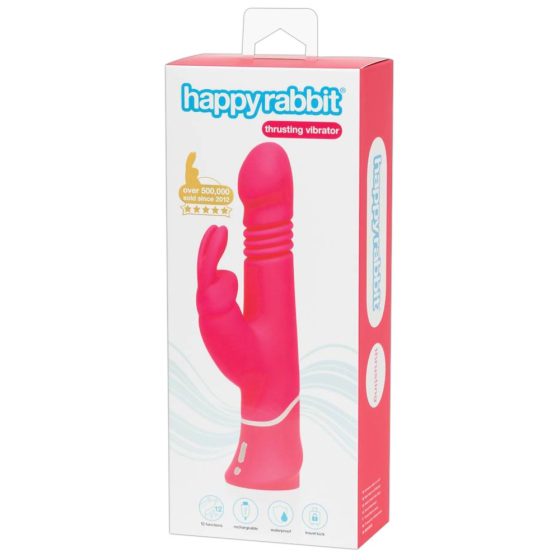 Happyrabbit Thrusting - wibrator pchający z obrotową dźwignią i możliwością ładowania (różowy)