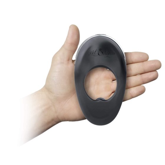 Atom Plus - wibrujący pierścień na penisa z podwójnym silnikiem (czarny)