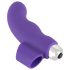 SMILE Finger - falowany silikonowy wibrator na palec (fioletowy)