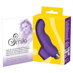   SMILE Finger - falisty silikonowy wibrator na palec (fioletowy)