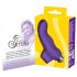 SMILE Finger - falowany silikonowy wibrator na palec (fioletowy)