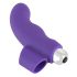 SMILE Finger - falowany silikonowy wibrator na palec (fioletowy)