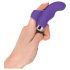 SMILE Finger - falowany silikonowy wibrator na palec (fioletowy)