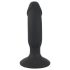 Czarny Aksamit - akumulatorowy analny wibrator z penisem (czarny)