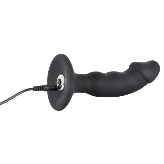 Black Velvet - ładowalny wibrator do penisa (czarny)