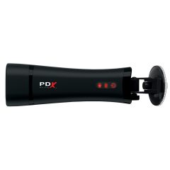   PDX Super Stroker - bezprzewodowa, wibrująca, jęcząca sztuczna cipka (naturalna czerń)