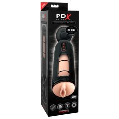   PDX Elite Mega Milker - wibrujący dildo z główką penisa (czarny)
