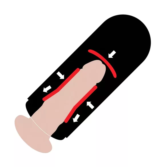 PDX Elite - masturbator automatyczny z wibracjami - czarny