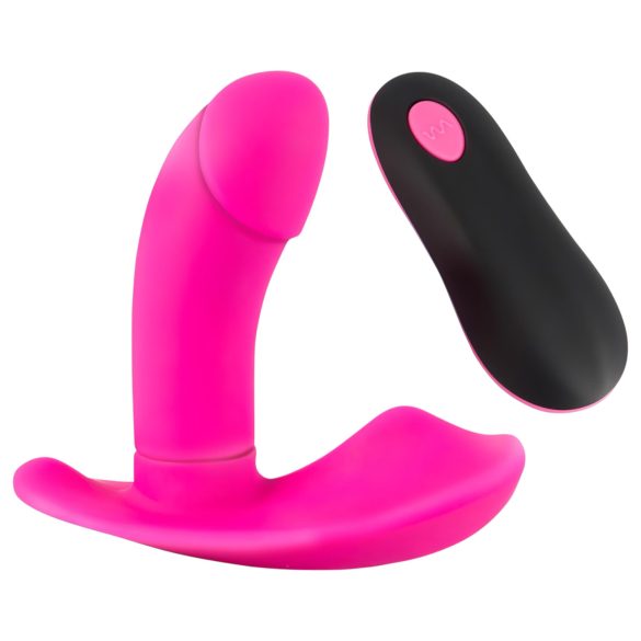 SMILE Panty - bezprzewodowy wibrujący pasek z akumulatorem (różowy)