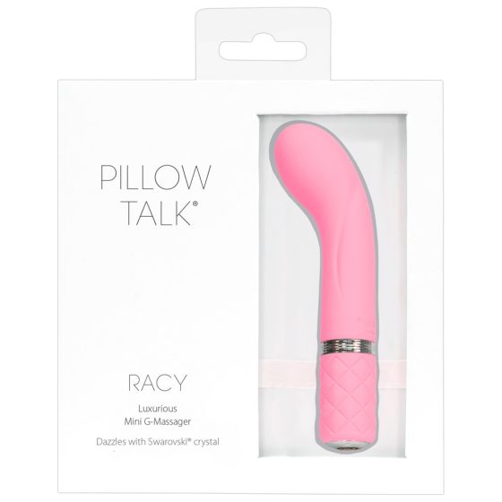 Pillow Talk Racy - wąski wibrator punktu G z możliwością ładowania (różowy)