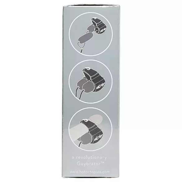 HOT Octopuss JETT - wibrator na żołądź z 2 silnikami - czarny