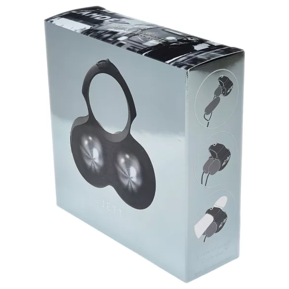 HOT Octopuss JETT - wibrator na żołądź z 2 silnikami - czarny