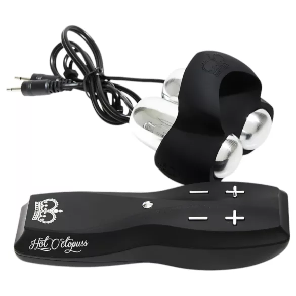 HOT Octopuss JETT - wibrator na żołądź z 2 silnikami - czarny