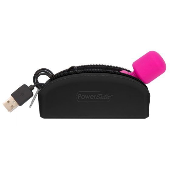 PalmPower Pocket Wand - ładowalny mini masażer-wibrator (różowo-czarny)