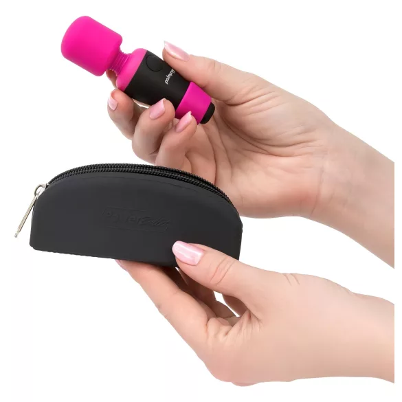 PalmPower - mini wibrator do masażu - różowo-czarny