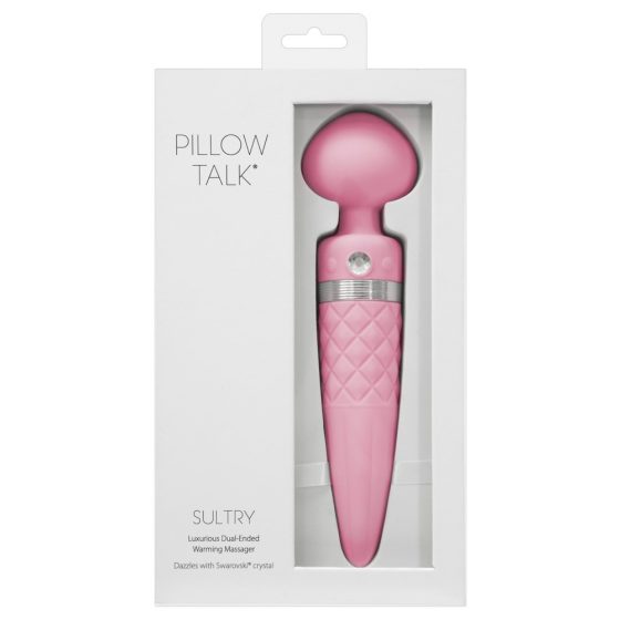 Pillow Talk Sultry - podgrzewany wibrator z 2 silnikami (różowy)