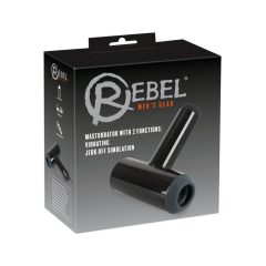   Rebel - ładowalny masturbator z wibracjami w górę i w dół (czarny)
