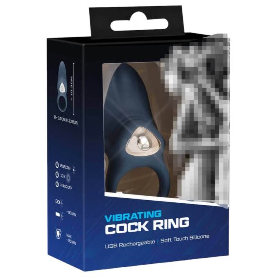 You2Toys - Cock Ring - wibrujący pierścień na penisa na baterie (niebieski)