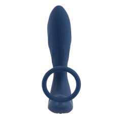   You2Toys Prostate Plug - radiowy wibrator analny z pierścieniem na penisa (niebieski)